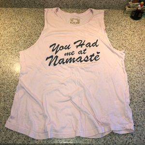 Spiritual Gangster light pink yoga tank top